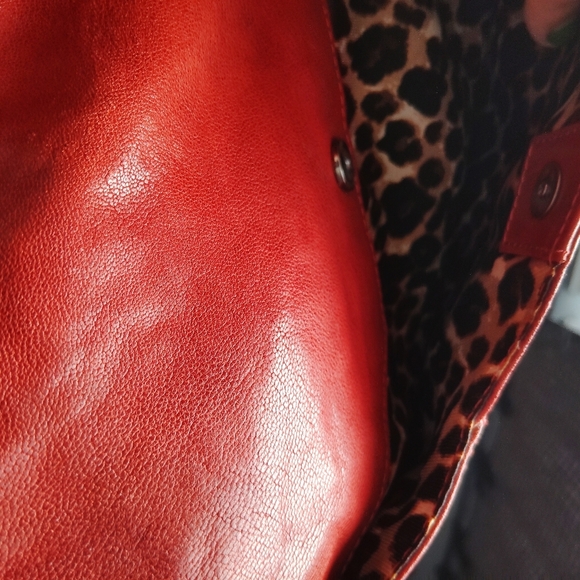 GC By Gianni Conti Genuine Leather Vera Pelle Red Handbag - Picture 12 of 16